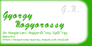 gyorgy mogyorossy business card